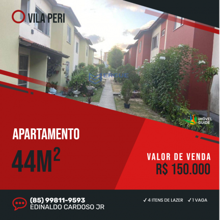 Imagem Apartamento com 2 Quartos à Venda, 44 m² em Vila Peri - Fortaleza