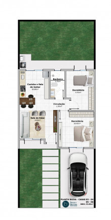 Imagem Casa de Condomínio com 2 Quartos à Venda, 53 m² em Petrópolis - Passo Fundo