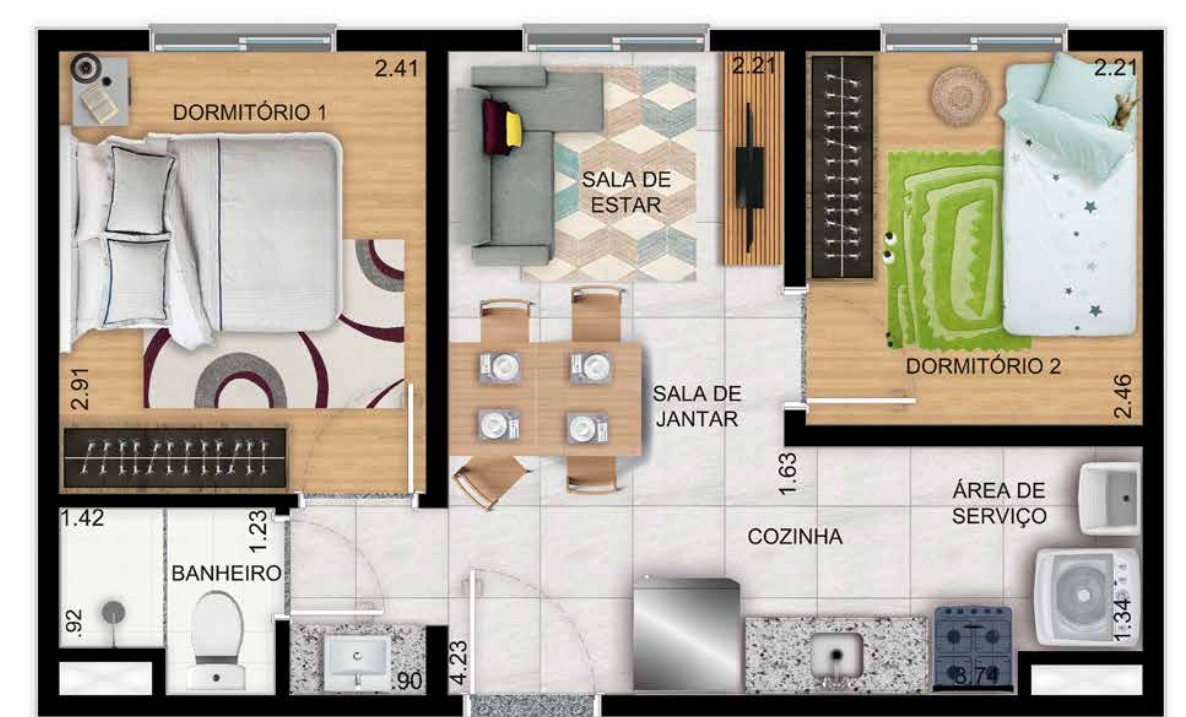 Imagem Apartamento com 2 Quartos à Venda, 39 m²em Jardim Pedra Branca - São Paulo
