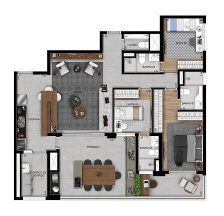 Imagem Apartamento com 3 Quartos à Venda, 135 m²em Belenzinho - São Paulo