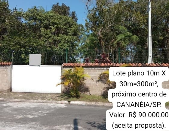 Imagem Terreno à Venda, 300 m²em Nova Cananéía - Cananéia