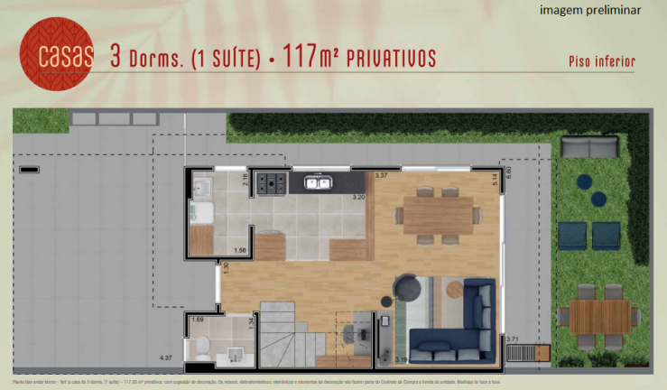 Imagem Casa de Condomínio com 3 Quartos à Venda, 117 m² em Cézar de Souza - Mogi das Cruzes