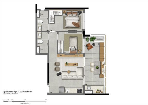 Imagem Apartamento com 2 Quartos à Venda, 67 m²em Pinheiros - São Paulo