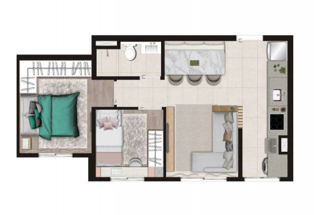 Imagem Apartamento com 2 Quartos à Venda, 40 m² em Vila Marari - São Paulo