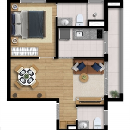 Imagem Apartamento com 1 Quarto à Venda, 36 m² em São Judas - São Paulo