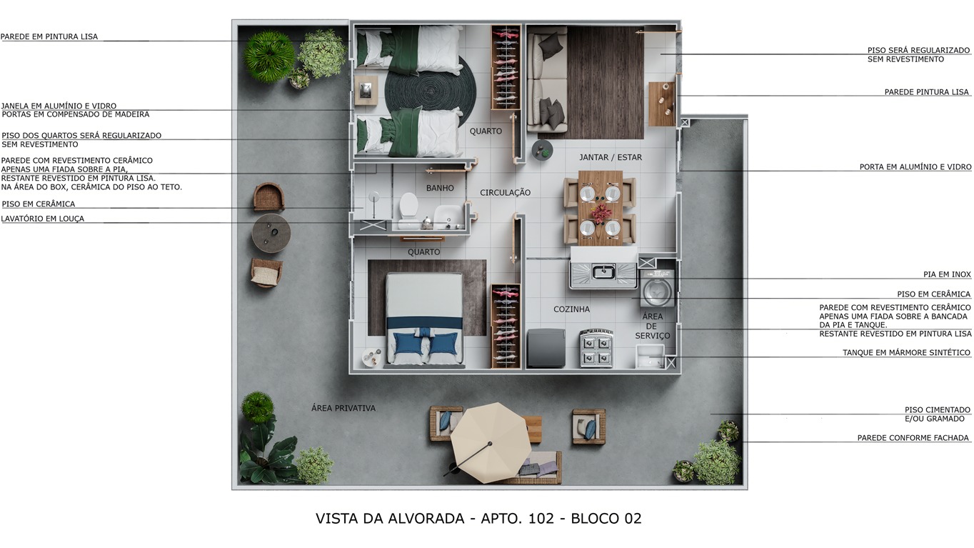 Imagem Apartamento com 2 Quartos à Venda, 41 m²em Da Paz - Manaus