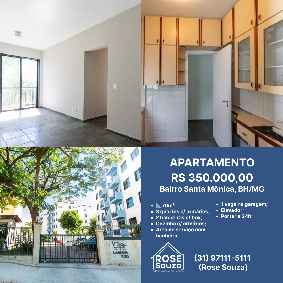Foto do imóvel Apartamento com 3 Quartos à Venda, 76 m²em Santa Branca - Belo Horizonte