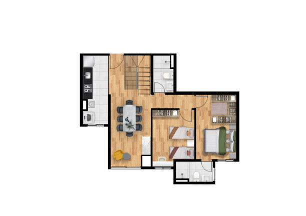 Imagem Apartamento com 2 Quartos à Venda, 54 m²em Bussocaba - Osasco