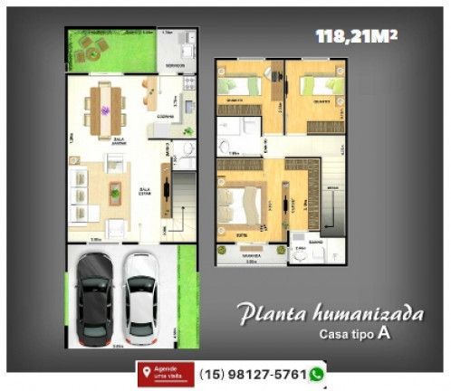 Imagem Casa de Condomínio com 3 Quartos à Venda, 118 m² em Jardim Simus - Sorocaba