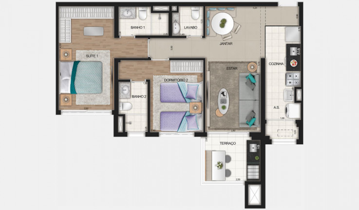 Imagem Apartamento com 3 Quartos à Venda, 67 m² em Centro - Osasco