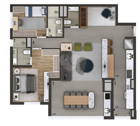 Imagem Apartamento com 3 Quartos à Venda, 105 m² em Vila Dom Pedro I - São Paulo