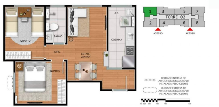 Imagem Apartamento com 2 Quartos à Venda ou Temporada, 43 m² em Vila Nossa Senhora das Vitórias - Mauá
