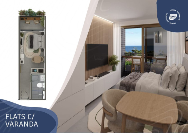 Imagem Apartamento com 1 Quarto à Venda, 21 m² em Centro - Tamandaré