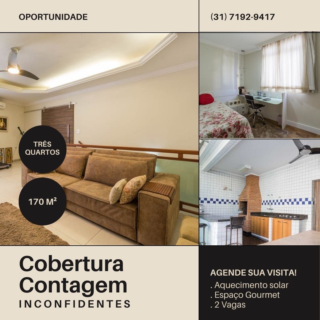 Imagem Cobertura com 4 Quartos à Venda, 170 m²em Inconfidentes - Contagem