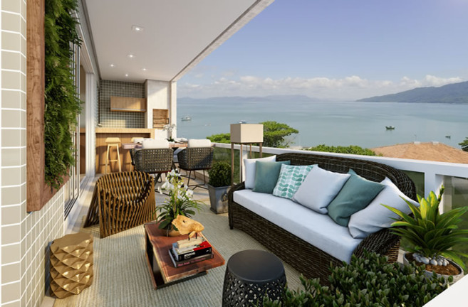 Foto do imóvel Apartamento com 3 Quartos à Venda, 101 m²em Toninhas - Ubatuba