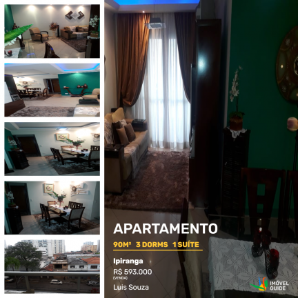 Imagem Apartamento com 3 Quartos à Venda, 90 m² em Ipiranga - São Paulo