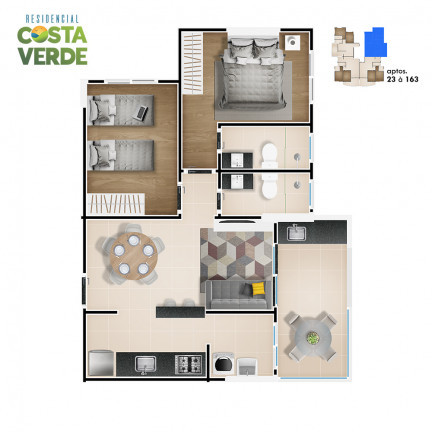 Imagem Apartamento com 2 Quartos à Venda, 70 m² em Vila Atlântica - Mongaguá