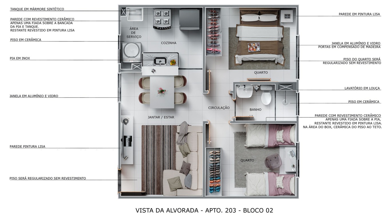 Imagem Apartamento com 2 Quartos à Venda, 41 m²em Da Paz - Manaus