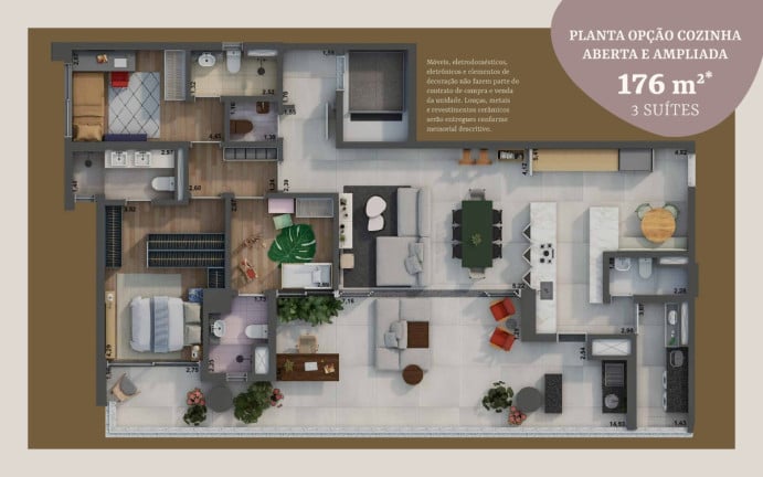 Foto do imóvel Apartamento com 3 Quartos à Venda, 176 m² em Pinheiros - São Paulo