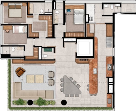 Foto do imóvel Apartamento com 3 Quartos à Venda, 147 m² em Moema - São Paulo