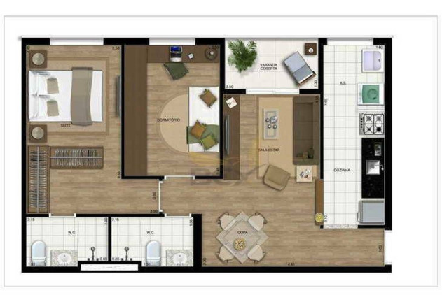 Imagem Apartamento com 2 Quartos à Venda, 70 m² em Bethaville I - Barueri