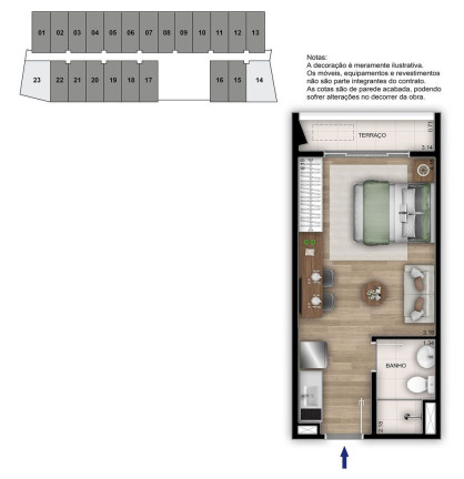 Foto do imóvel Apartamento com 1 Quarto à Venda, 37 m² em Vila Buarque - São Paulo