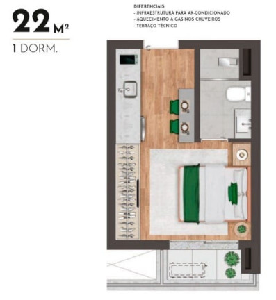 Imagem Imóvel com 1 Quarto à Venda, 28 m² em Chácara Klabin - São Paulo