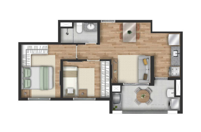 Foto do imóvel Apartamento com 2 Quartos à Venda, 49 m² em Veleiros - São Paulo Foto do imóvel Apartamento com 2 Quartos à Venda, 49 m² em Veleiros - São Paulo