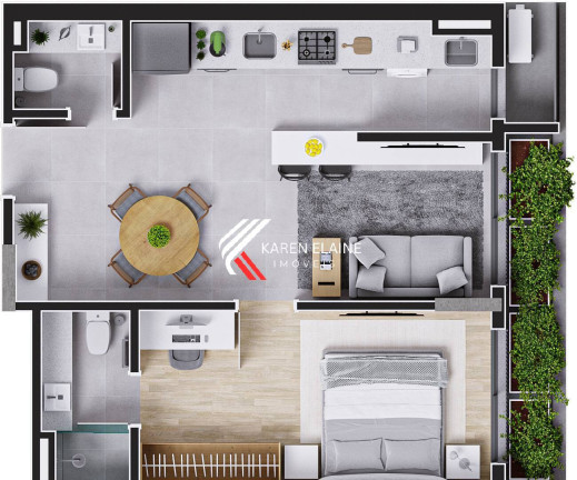Foto do imóvel Apartamento com 1 Quarto à Venda, 54 m² em Centro - Florianópolis