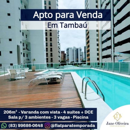 Foto do imóvel Apartamento com 5 Quartos à Venda, 206 m² em Tambaú - João Pessoa