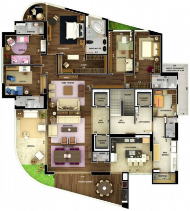 Imagem Apartamento com 4 Quartos à Venda, 335 m²