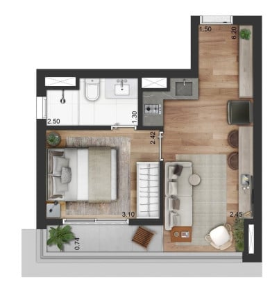 Foto do imóvel Studio com 1 Quarto à Venda, 25 m² em Vila Clementino - São Paulo