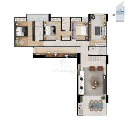 Foto do imóvel Apartamento com 3 Quartos à Venda, 136 m²