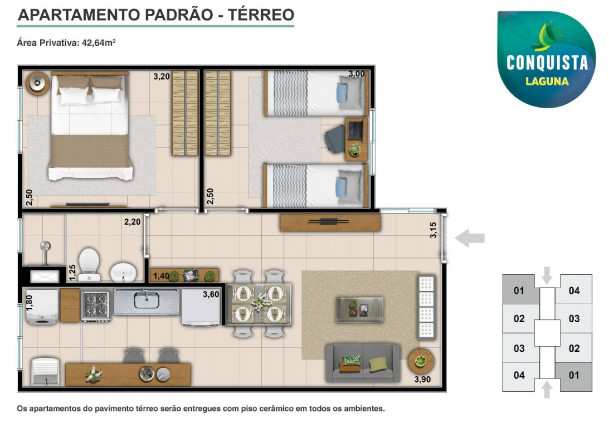 Imagem Apartamento com 2 Quartos à Venda, 42 m² em Parque Dois Irmãos - Fortaleza