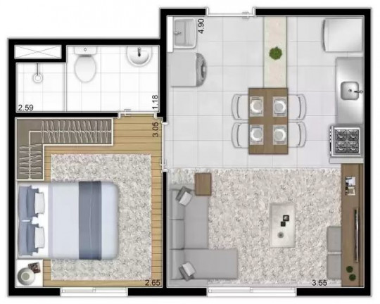 Imagem Apartamento com 1 Quarto à Venda, 26 m² em Capão Redondo - São Paulo
