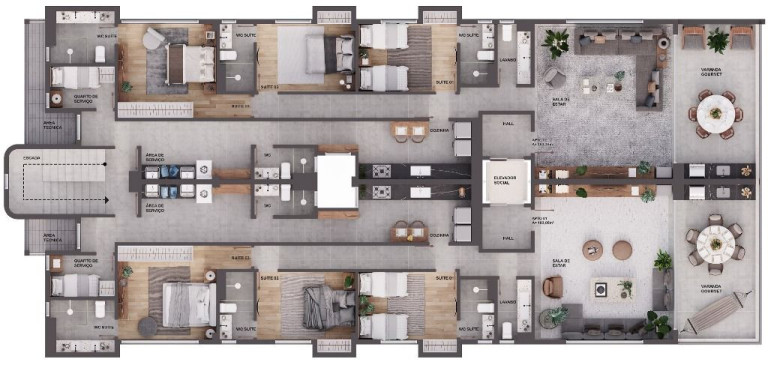 Imagem Apartamento com 3 Quartos à Venda, 173 m² em Poço - Cabedelo