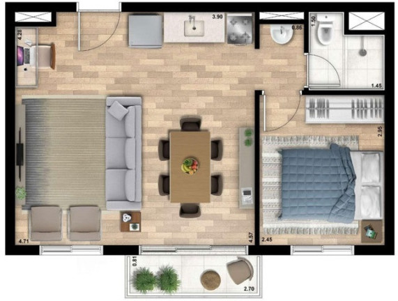 Imagem Apartamento com 1 Quarto à Venda, 25 m² em Vila Sabrina - São Paulo