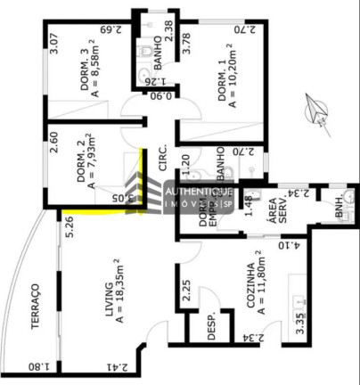 Foto do imóvel Apartamento com 2 Quartos à Venda, 100 m² em Perdizes - São Paulo