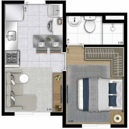 Foto do imóvel Apartamento com 2 Quartos à Venda,  em Alto Da Mooca - São Paulo
