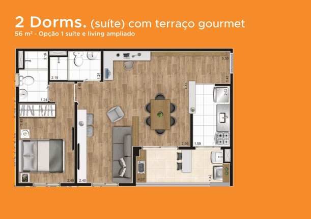 Imagem Apartamento com 2 Quartos à Venda, 45 m² em Jardim Imperador (zona Sul) - São Paulo