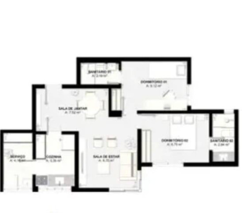 Foto do imóvel Apartamento com 2 Quartos à Venda, 62 m² em Jardim Taquaral - São Paulo