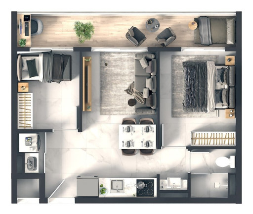 Imagem Apartamento com 2 Quartos à Venda, 43 m² em Morumbi - São Paulo