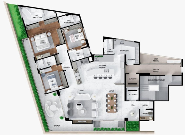 Imagem Apartamento com 3 Quartos à Venda, 246 m² em água Verde - Curitiba