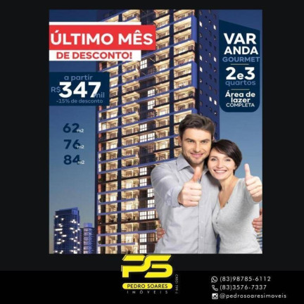Foto do imóvel Apartamento com 2 Quartos à Venda, 62 m² em Brisamar - João Pessoa Foto do imóvel Apartamento com 2 Quartos à Venda, 62 m² em Brisamar - João Pessoa