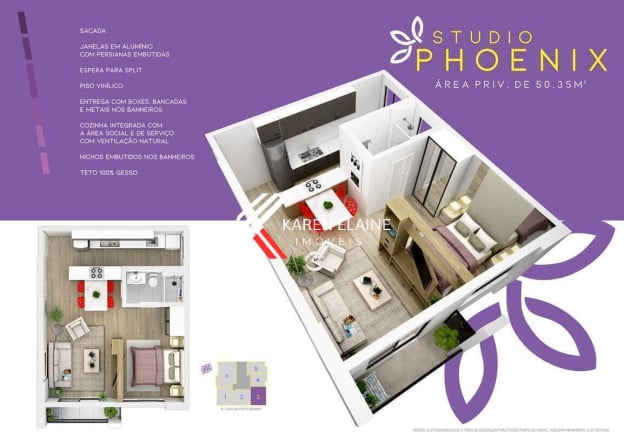 Foto do imóvel Loft com 1 Quarto à Venda, 48 m² em Kobrasol - São José