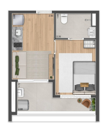 Imagem Apartamento com 1 Quarto à Venda, 32 m² em Perdizes - São Paulo
