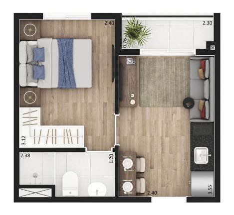 Imagem Apartamento com 1 Quarto à Venda, 23 m² em Bela Vista - São Paulo