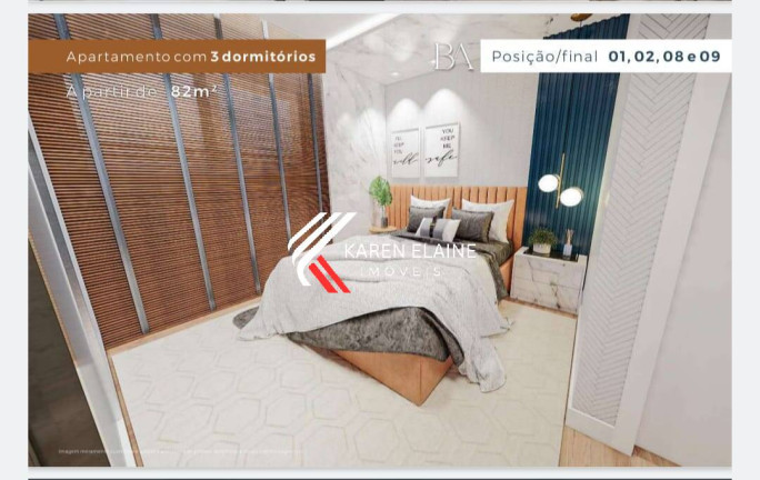 Foto do imóvel Apartamento com 3 Quartos à Venda, 82 m² em Barreiros - São José
