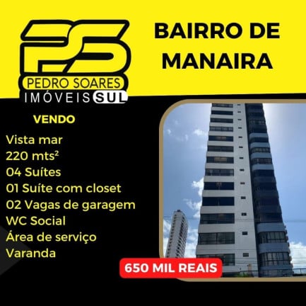 Foto do imóvel Flat com 4 Quartos à Venda, 220 m² em Manaíra - João Pessoa