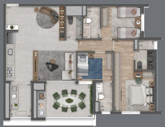 Imagem Apartamento com 3 Quartos à Venda, 81 m² em Vila Santa Catarina - São Paulo